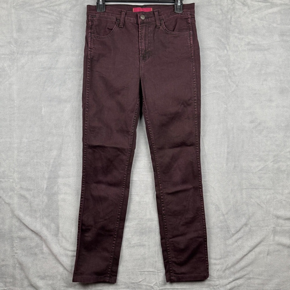 J Brand Sasha Noir Red High Rise Skinny‎ Jeans Womens Casual Pants
